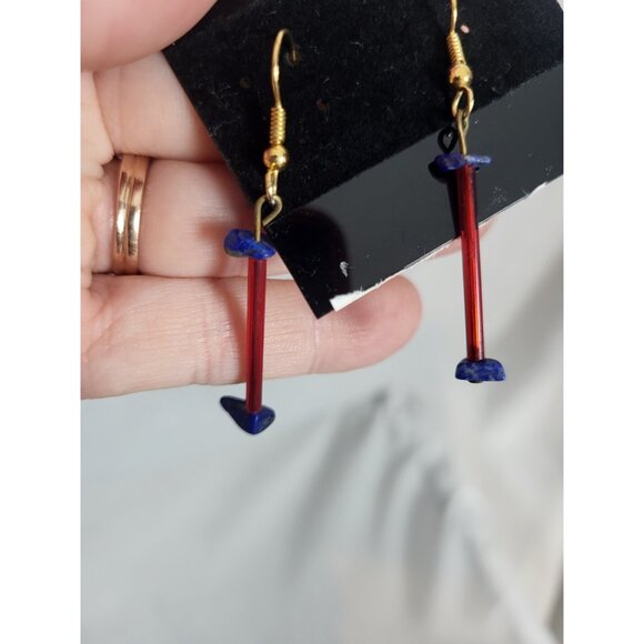 Ultimate 80s Shirt w/ Earrings Women's Sz XL Retro Party Button Down Long - Picture 7 of 9